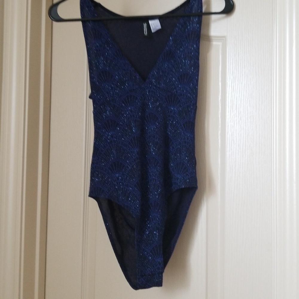 Navy Blue and black onesie